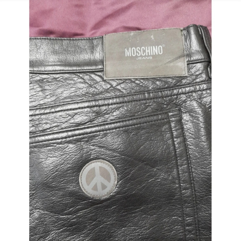 Moschino Black Relaxed Fit Jeans with Ribbed Panels - Picture 3 of 6
